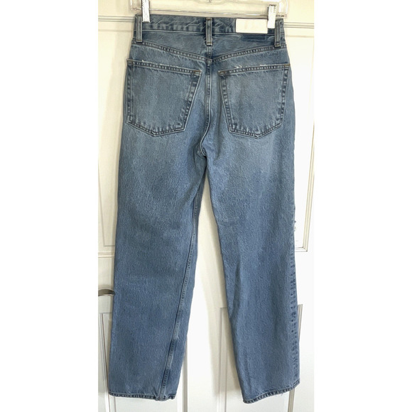 RE/DONE Women’s 90s Comfy Jeans Size 24 Sunfaded Destroy Denim Blue Distressed - Picture 10 of 15